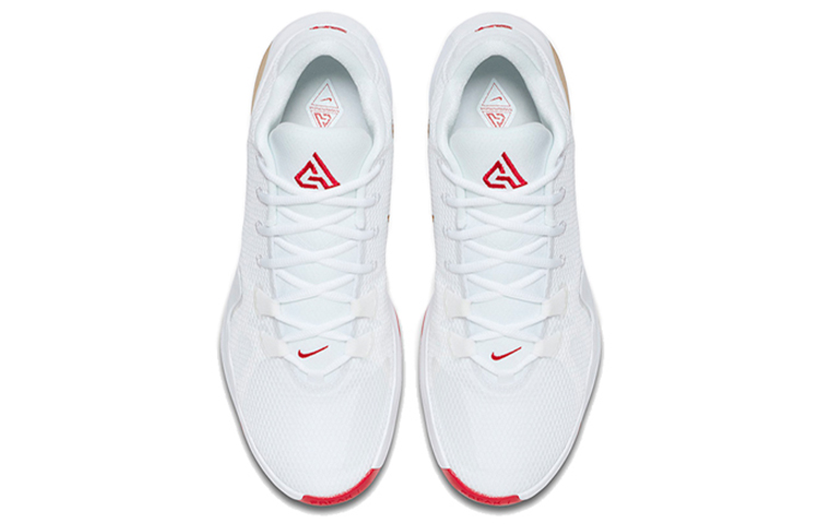 Кроссовки Nike NikeFreak 1 Zoom Roses (белый / красный / золотой) — фото 4