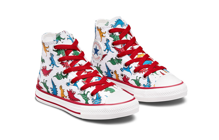Детские кеды Converse Chuck Taylor All Star (бело-красные) — Белый / красный — фото 4