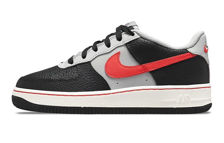 Nike 75th Anniversary synthetic leather joint model 75th anniversary wear-resistant low-top children's sneakers black, gray and red stitching
