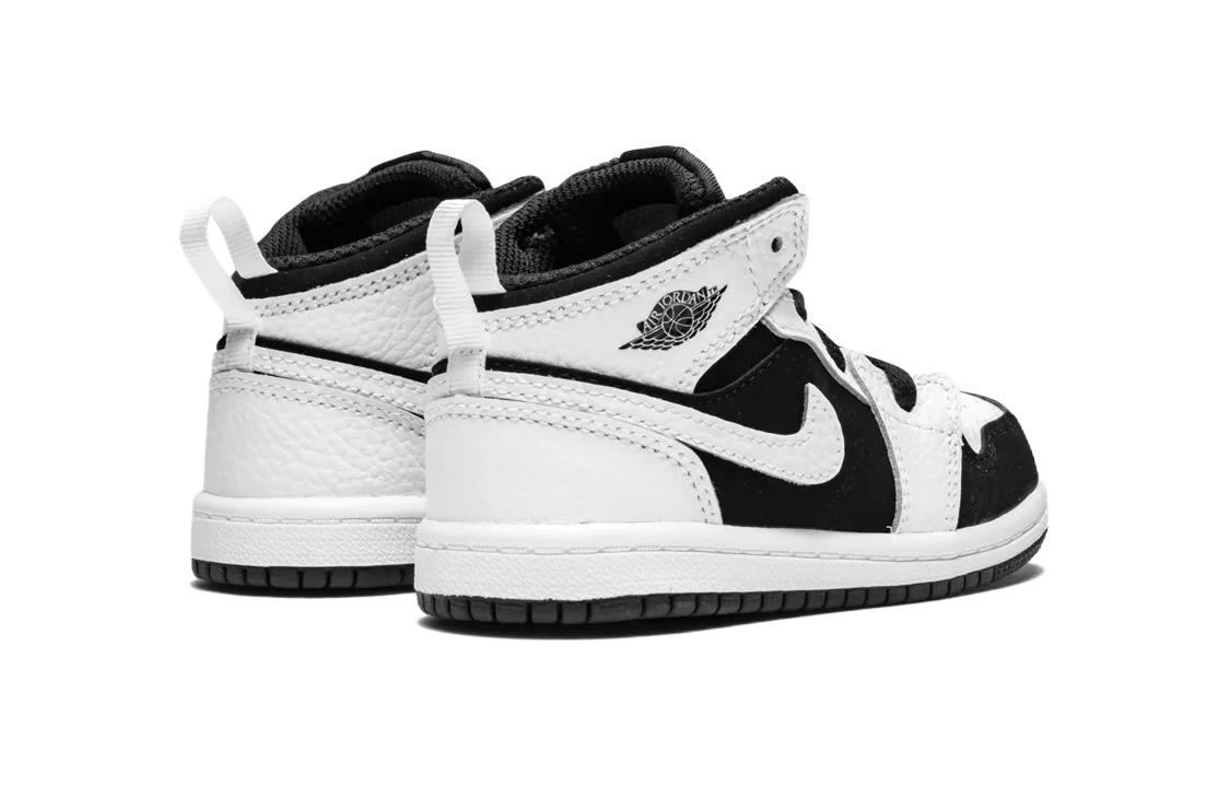Детские кроссовки Jordan Air Jordan 1 Mid TD (черно-белые) — фото 5