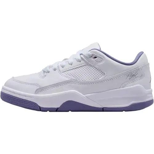 Jordan FLIGHT COURT Low top Basketball Shoes White Purple Unisex