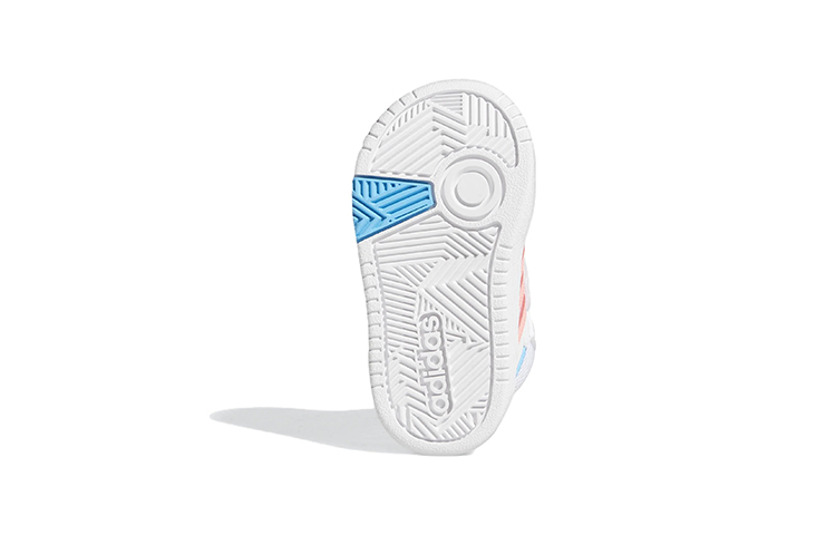 Детские кеды adidas neo Hoops Mid (белый / розовый / синий) — фото 7