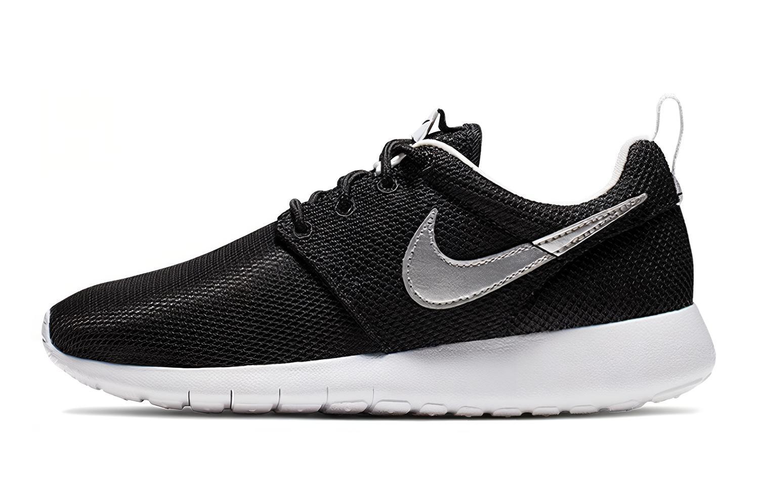 Nike Roshe One Black Metallic Silver GS