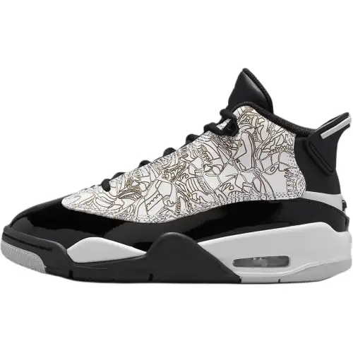 Jordan Dub Zero Mid top Basketball Shoes White Black Unisex
