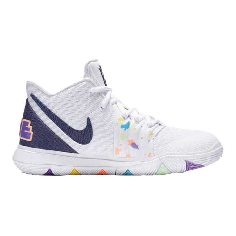 Баскетбольные кроссовки Nike Kyrie 5 (бело-разноцветные) — фото 4