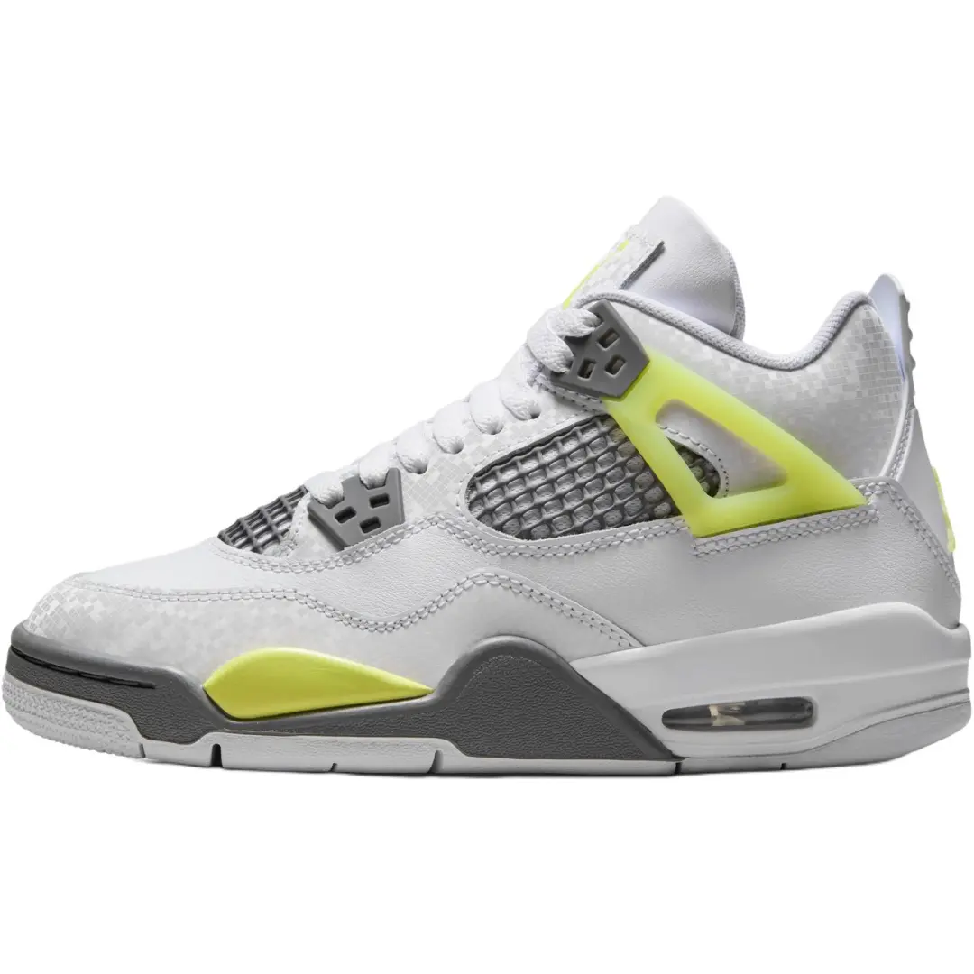 Jordan Air Jordan 4 Low top Children's Basketball Shoes White Unisex