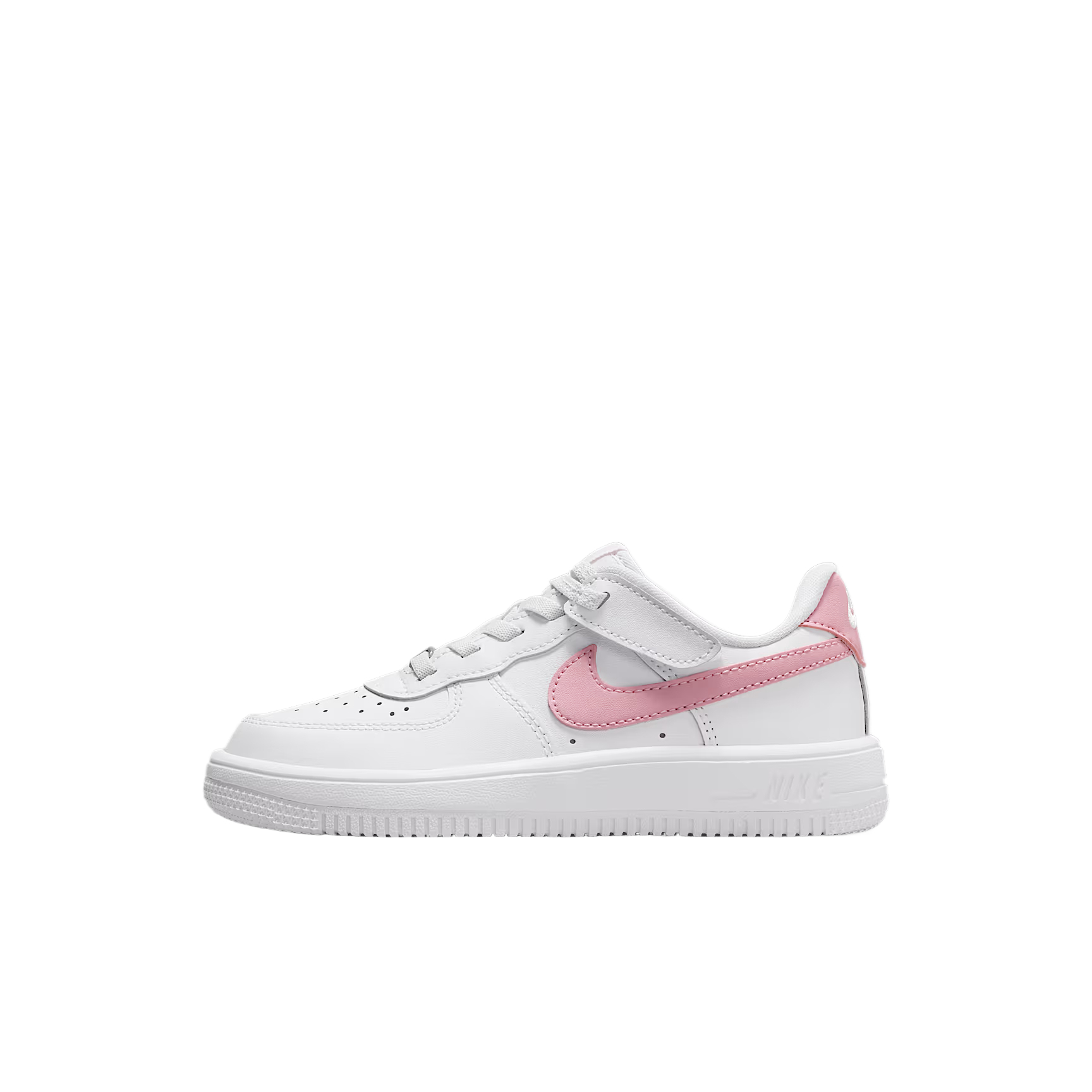 Детские кеды Nike Force 1 Low (розово-белые)