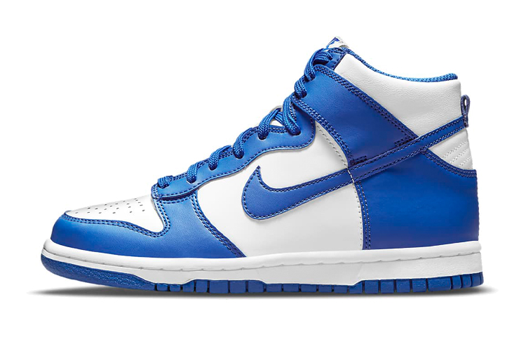 Высокие кроссовки Nike Dunk High (бело-синий)