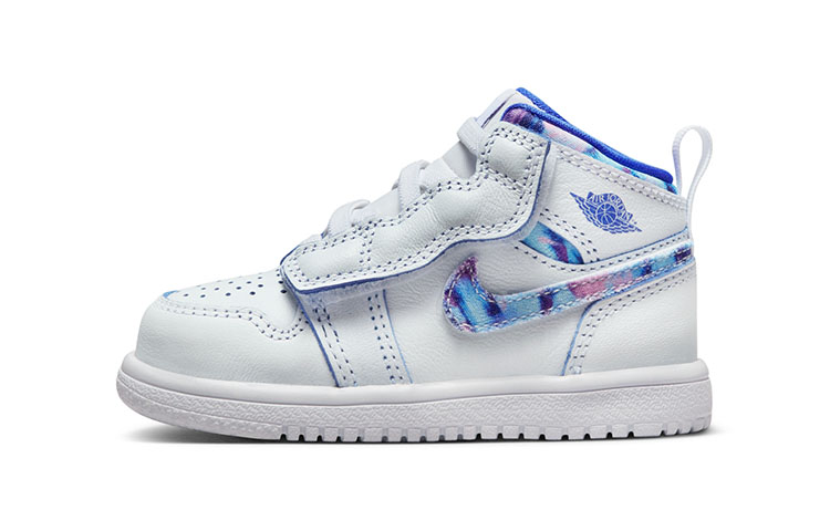 Детские кроссовки Jordan Air Jordan 1 Mid ALT SE GC (бело-синие)