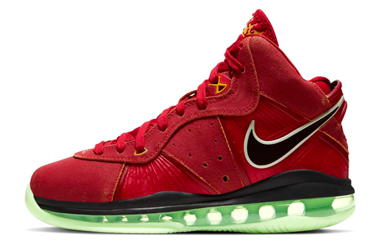 Кроссовки Nike Lebron 8 Empire Jade (черно-красные)