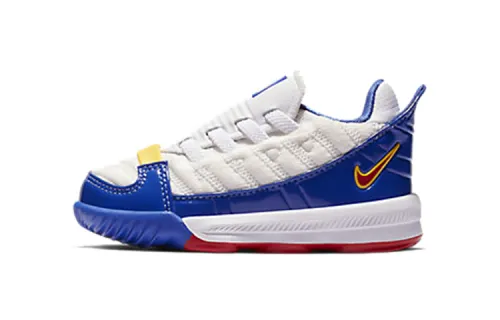 Nike Lebron 16 SuperBron Superman Anti-slip Shoes Low-top Toddler Shoes Blue and White Infants