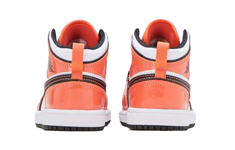 Детские кроссовки Jordan Air Jordan 1 Mid SE (бело-оранжевые) — фото 7
