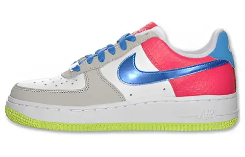 Nike Air Force 1 Slip Resistant Cushioning Low top Skateboard Shoes White Gray Blue Red Unisex
