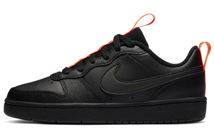 Кроссовки Nike NikeCourt Borough Low 2 SE GS (черно-оранжевые)