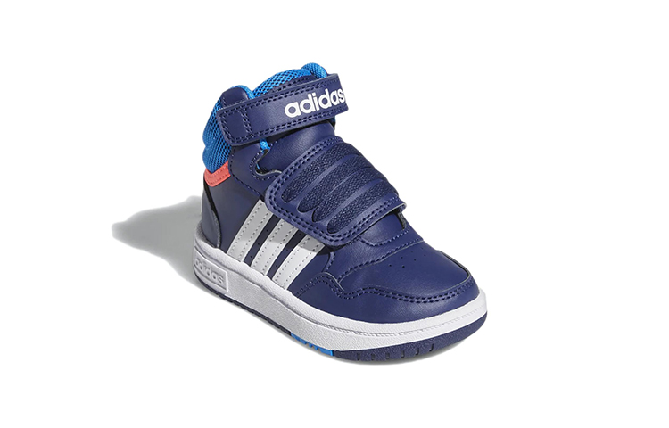 Детские ботинки adidas neo Hoops Mid (черно-красные) — 湛蓝色 — фото 5