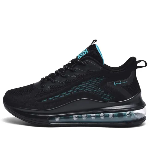 Simba's Glory SIMBA'S PRIDE Flying Weave Large Size Sports and Leisure Soft Sole Rebound Full-length Air Cushion Breathable Low-top Running Shoes Men's Style