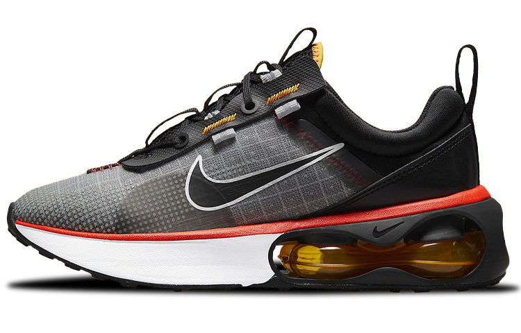 Nike Air Max 2021 fabric environmentally friendly recycled GS low-top running shoes black gold orange same style for men and women