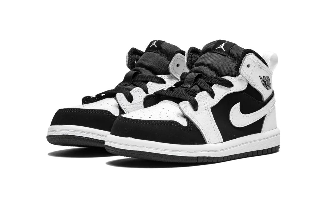 Детские кроссовки Jordan Air Jordan 1 Mid TD (черно-белые) — фото 4