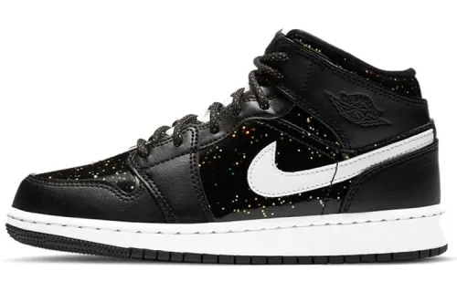 Jordan 1 Mid Black Speckle GS