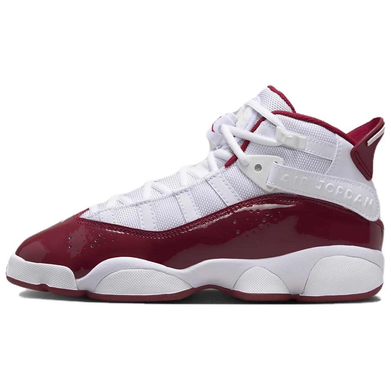 Jordan Air Jordan 6 Rings Low top Basketball Shoes Red White Unisex