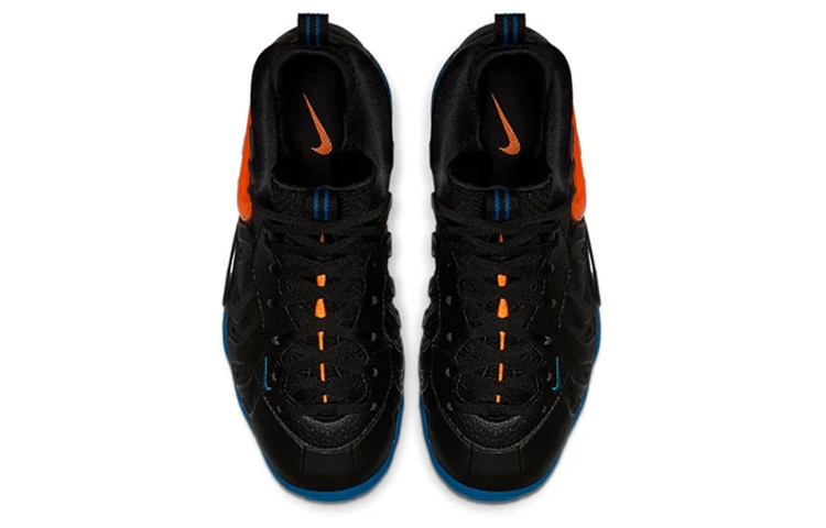 Кроссовки Nike Foamposite Pro Air "Knicks" GS (черные) — фото 4