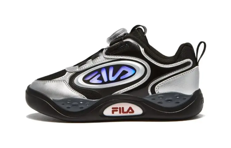 FILA KIDS Slip Resistant Abrasion Resistant Kids' Training Shoes Black Silver Children Aged 3 7 Years Old
