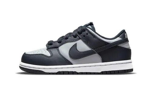 Nike Dunk Georgetown BP Georgetown classic casual wear-resistant low-top children's sneakers gray and blue color matching for children and middle-aged children