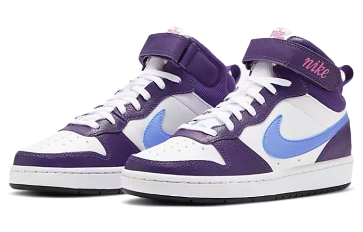 Кеды Nike NikeCourt Borough Mid2 GS (бело-фиолетовые) — фото 5