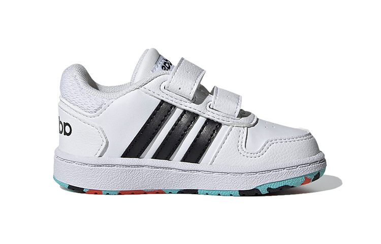Детские кеды adidas neo Hoops 2.0 (бело-черные) — фото 3