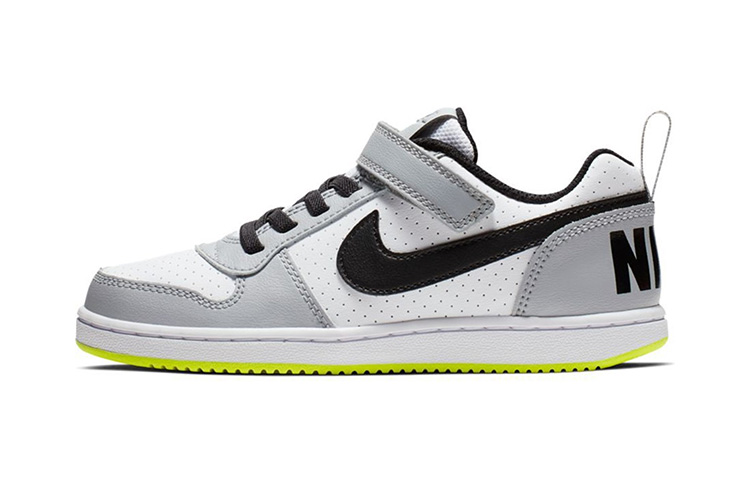 Кеды Nike Court Borough (серо-желто-зеленые)