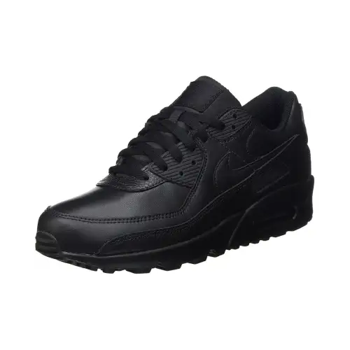 Nike Air Max 90 Leather Triple Black GS