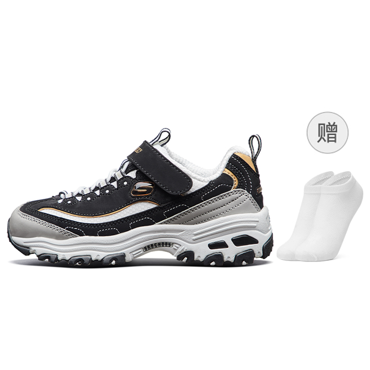 Детские кроссовки Skechers (черно-золотые) — фото 14