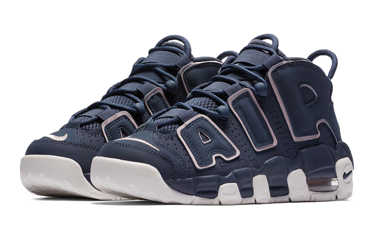 Кеды Nike Air More Uptempo Thunder Blue (черно-синие) — фото 5