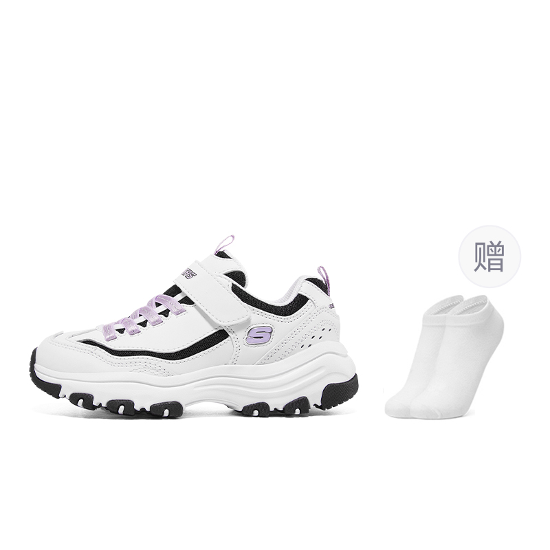 Кроссовки Skechers (бело-фиолетовые)