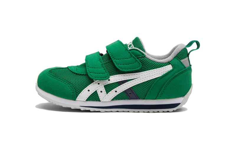 Asics Idaho Baby Soft sole, comfortable and fit, skin-friendly, lightweight, steady growth, foot protection, anti-collision, breathable, wear-resistant, anti-kick, low-top toddler shoes, green, infants and young children
