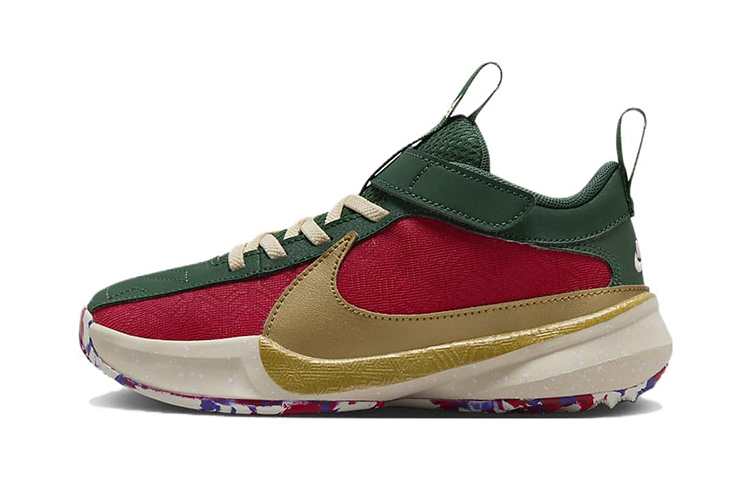 Детские кроссовки Nike Nike Freak 5 (красно-зеленые)