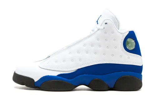 Jordan Air Jordan 13 Retro White Hyper Royal Black leather simple and versatile comfortable GS mid-top basketball shoes royal blue same style for men and women