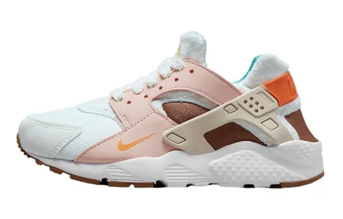 Nike Air Huarache 'Fleece' GS Leather Slip Resistant Abrasion Resistant Low top Running Shoes Gray White Unisex