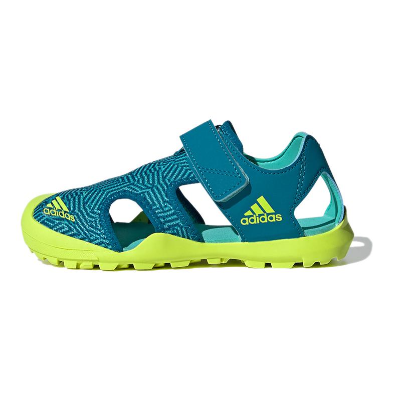 Детские сандалии adidas Captain Toey K (зелено-желтый) — фото 1