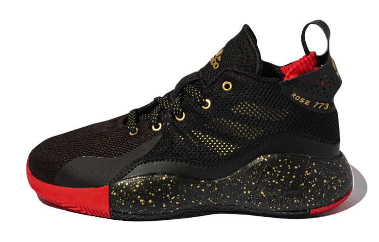 Кроссовки adidas D Rose 773 J (черно-красные)
