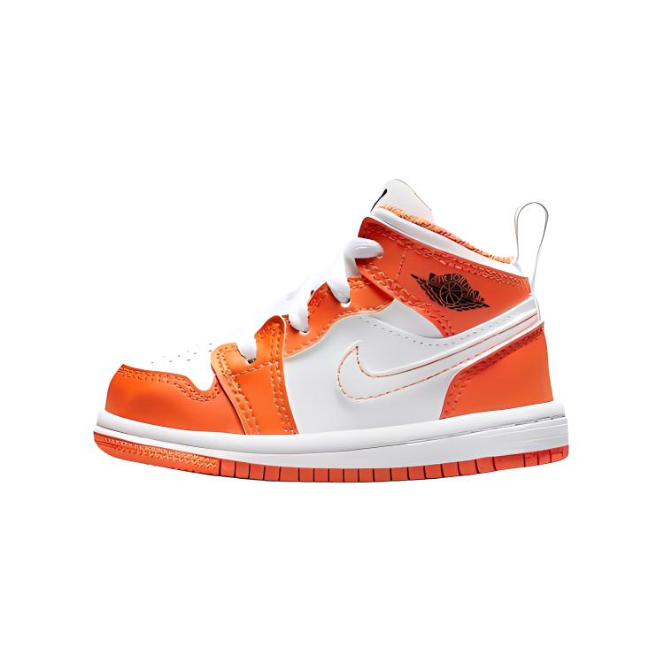 Кроссовки Jordan Air Jordan 1 Mid SE (бело-оранжевые)