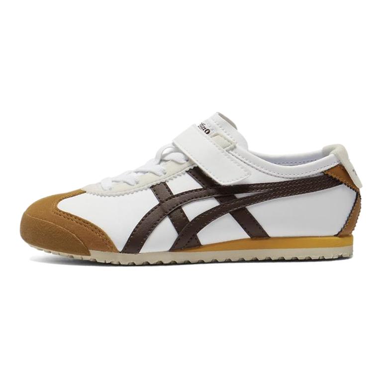Детские кроссовки Onitsuka Tiger MEXICO 66 KIDS (бело-коричневые)