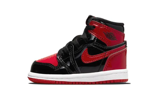 Jordan Kids Air Jordan 1 Retro High OG "Bred Patent" Sneakers