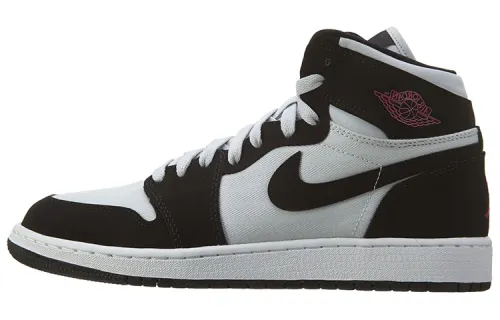 Jordan 1 Retro High GS Pure Platinum Black Pink