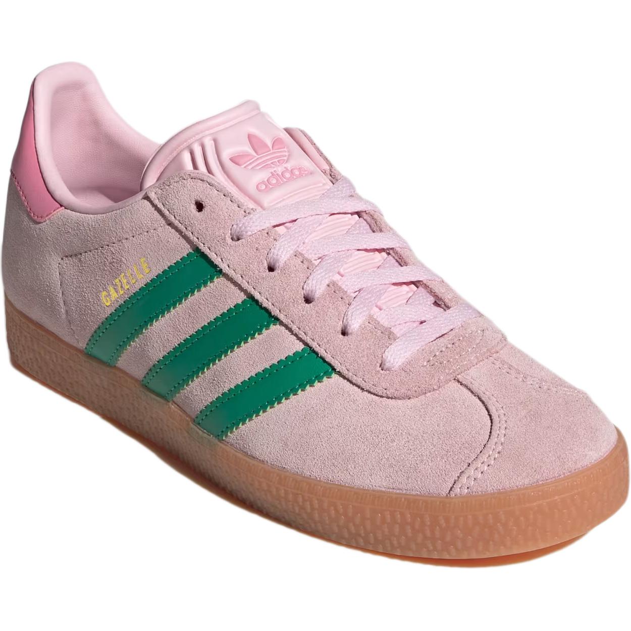Детские кеды adidas originals GAZELLE (розово-зеленые) — фото 3