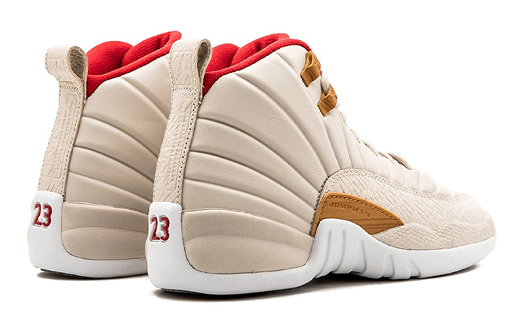 Кроссовки Jordan JordanAir Jordan 12 Retro Chinese New Year GS (светло-коричневый / красный) — фото 5