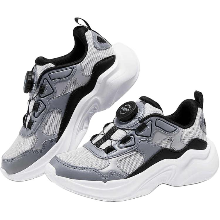 Детские кроссовки Skechers kidsAir-Cooled MEMORY FOAM (серебристо-бело-черные) — Серебристыйбелыйчёрный — фото 3