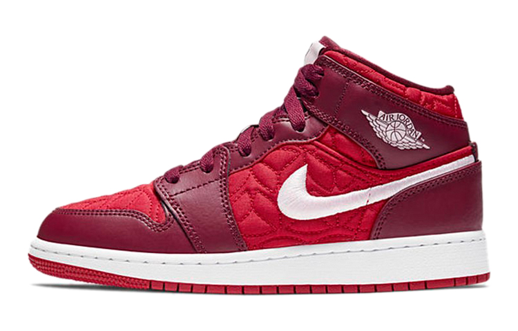 Кеды Jordan Air Jordan 1 Mid "Red Quilt" (красные)