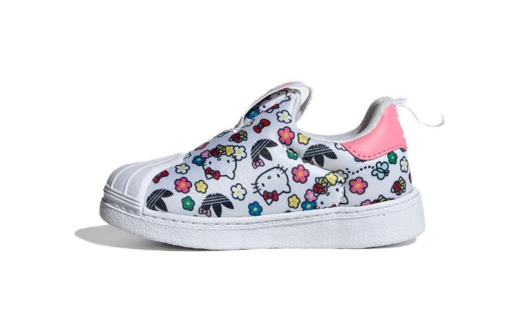 Hello Kitty/Hello Kitty x adidas originals SUPERSTAR 360 comfortable breathable low-cut toddler shoes white baby