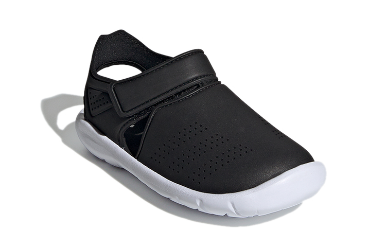 Детские сандалии adidas Fortaswim Stripes C (черно-белый) — фото 3
